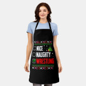 Wrestling Ugly Christmas Schürze (Getragen)