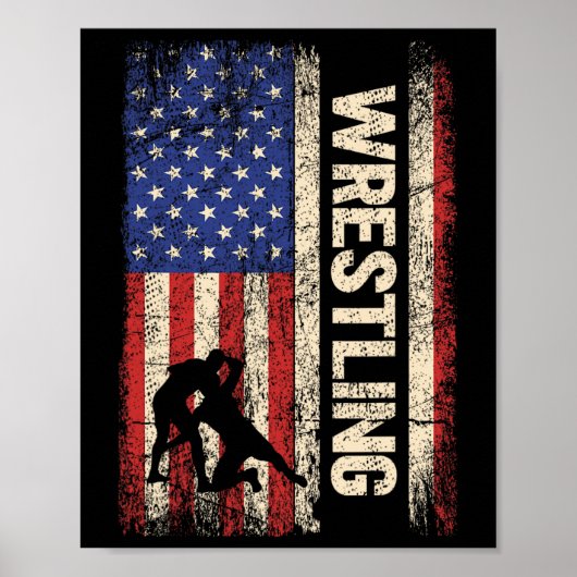 Wrestling USA Shirt Wrestle 4. J Poster (Vorne)