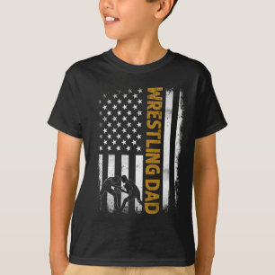 Wrestling Vater der amerikanischen Flagge 4. Juli T-Shirt