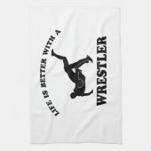 Wrestling-vektorentwürfe Geschirrtuch (Vertikal)