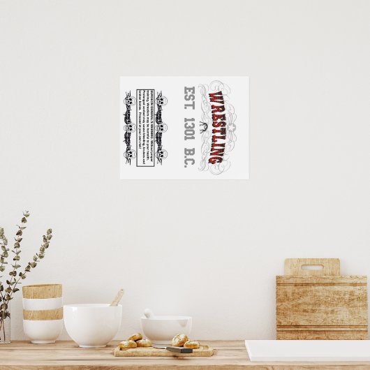 Wrestling-Warnplakat Poster (Küche)