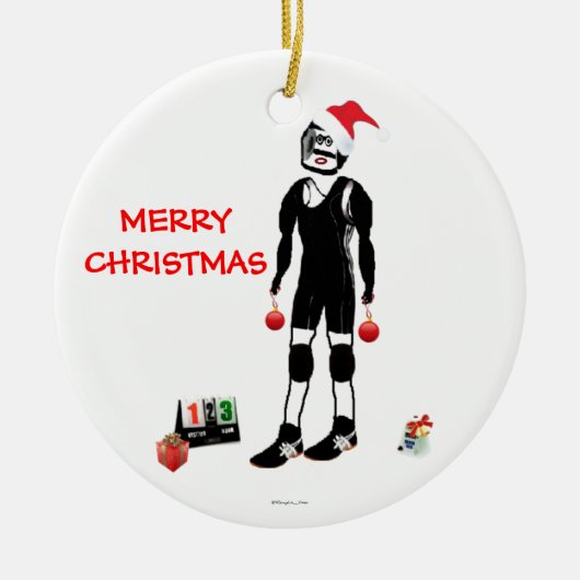Wrestling Weihnachten Keramik Ornament (Vorne)