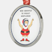 Wrestling Weihnachten Ornament Aus Metall (Links)
