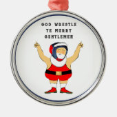 Wrestling Weihnachten Ornament Aus Metall (Vorne)