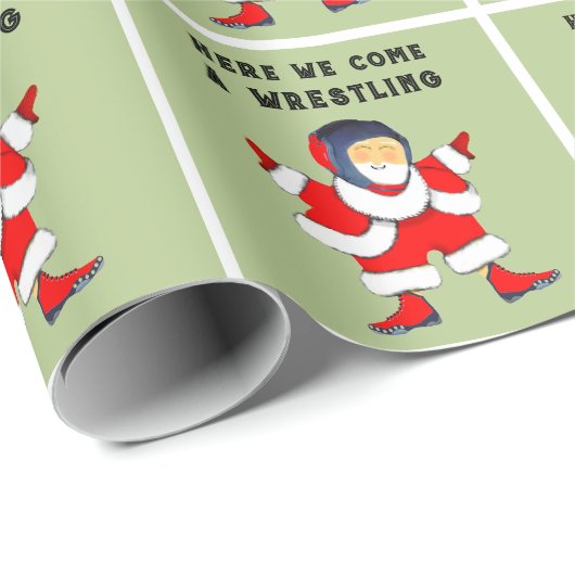 Wrestling Weihnachtsgeschenk Geschenkpapier (Rolleneckpunkt)