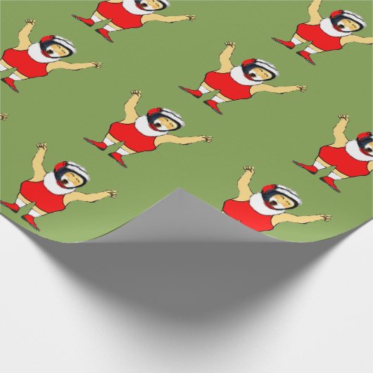 Wrestling Weihnachtsgeschenk Geschenkpapier (Ecke)