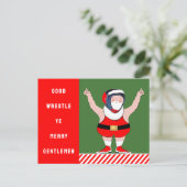 Wrestling Weihnachtskarten Feiertagspostkarte (Stehend Vorderseite)