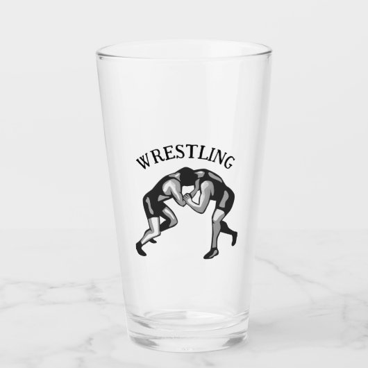 Wrestling Wrestler Design Glas (Vorderseite)