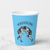 Wrestling Wrestler Design Pappbecher (Rückseite)