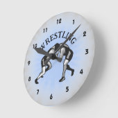 Wrestling Wrestler Design Runde Wanduhr (Winkel)