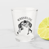 Wrestling Wrestler Design Schnapsglas (Vorderseite)