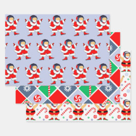 Wrestling Wrestler Holiday Geschenkpapier Set