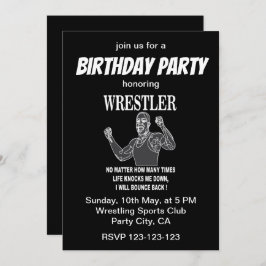 Wrestling Wrestler Inspiration Geburtstagsparty Einladung