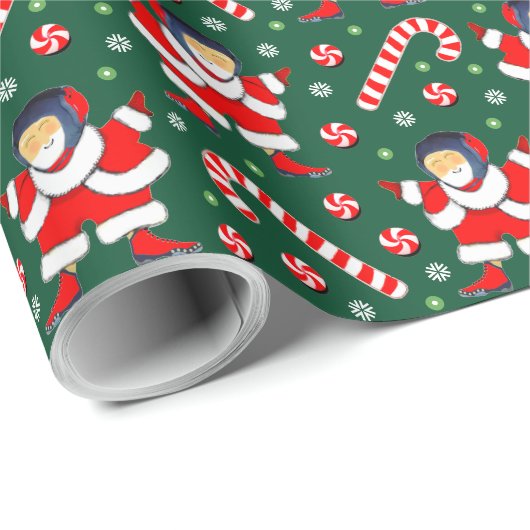 Wrestling Wrestler Weihnachtsgeschenk Geschenkpapier (Rolleneckpunkt)