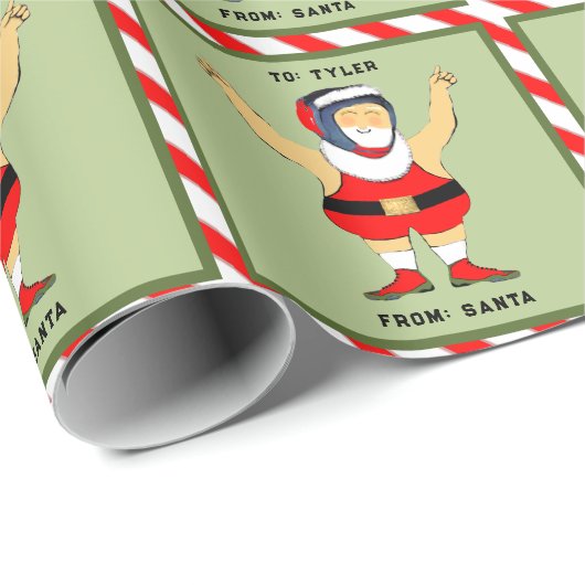 Wrestling Wrestler Weihnachtsgeschenk Geschenkpapier (Rolleneckpunkt)