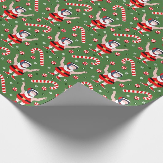 Wrestling Wrestler Weihnachtsgeschenk Wrapper Geschenkpapier (Ecke)