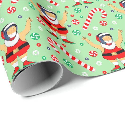 Wrestling Wrestler Weihnachtsgeschenk Wrapper Geschenkpapier (Rolleneckpunkt)
