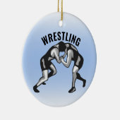 Wrestling Wrestlers Design Keramik Ornament (Rechts)