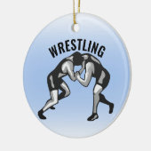Wrestling Wrestlers Design Keramik Ornament (Links)