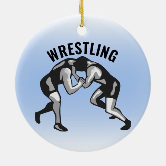Wrestling Wrestlers Design Keramik Ornament (Hinten)