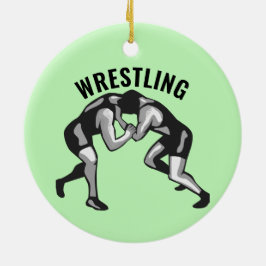 Wrestling Wrestlers Design Keramik Ornament