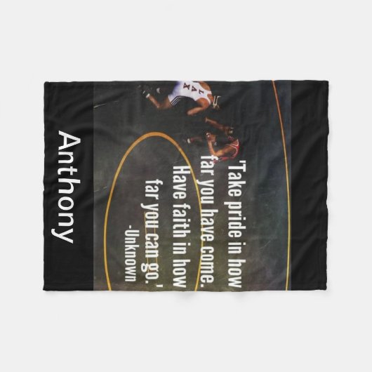 Wrestling-Zitat nehmen Stolz-Fleece-Decke Fleecedecke (Vorderseite (Horizontal))