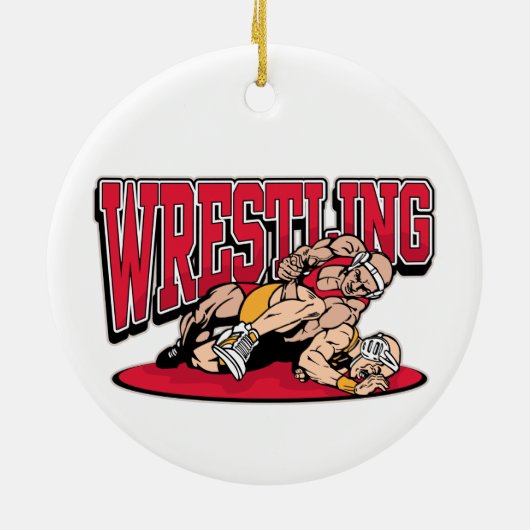 WrestlingTakedown Keramikornament (Hinten)
