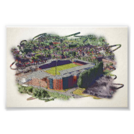 Wrexham AFC, Racecourse Ground Fotodruck (Vorne)