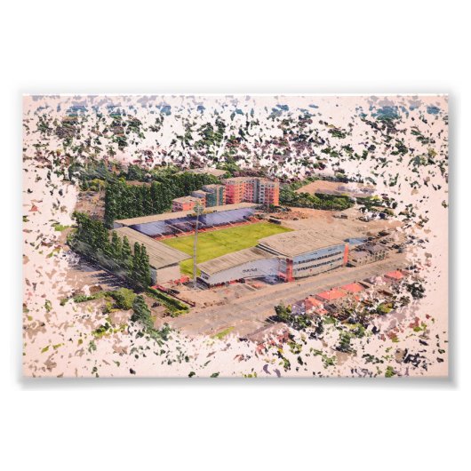 Wrexham AFC, Racecourse Ground Fotodruck (Vorne)