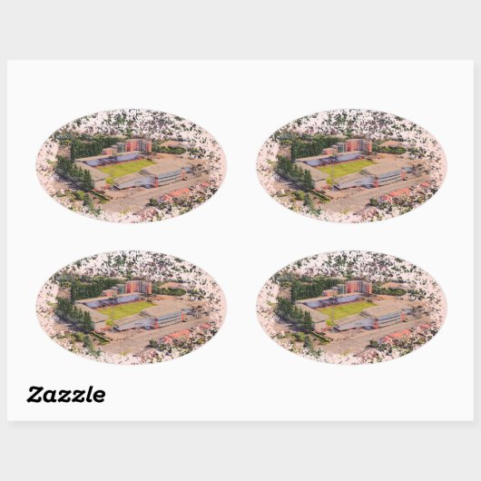 Wrexham AFC, Racecourse Ground Ovaler Aufkleber (Blatt)