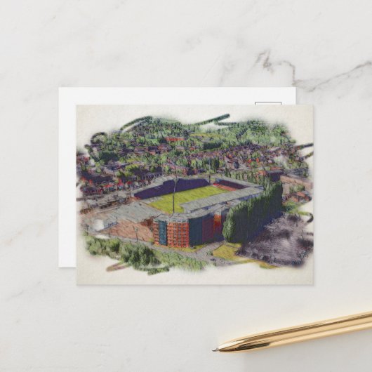 Wrexham AFC, Racecourse Ground Postkarte (Vorderseite/Rückseite Beispiel)