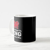 Wrexham Don't Forget To Sing When You Win Red Drag Kaffeetasse (Vorderseite Links)