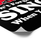 Wrexham Don't Forget To Sing When You Win Red Drag Poster (Ecke)