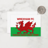 Wrexham Fc übernimmt die Stadt Mitteilungskarte (Vorderseite/Rückseite Beispiel)