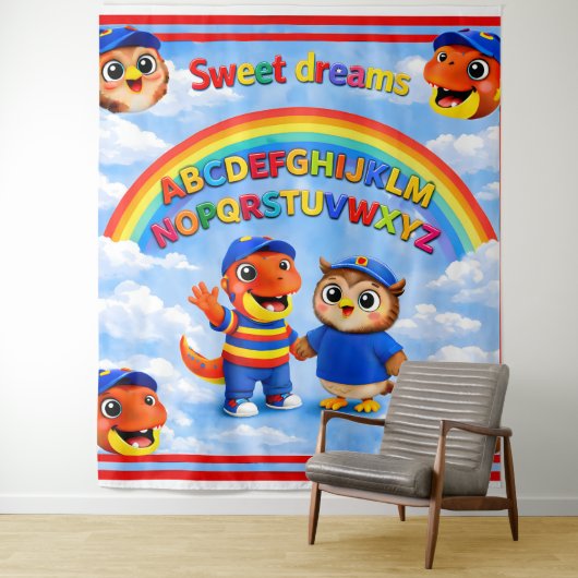 Wrexham hoot A rainbow sweet dreams, large wall ta Wandteppich (Beispiel)