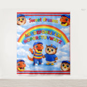 Wrexham Hoot Ein Regenbogen süße Träume, große Wan Wandteppich (Vorderseite)