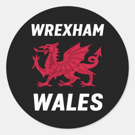 Wrexham Wales Flag Runder Aufkleber (Vorderseite)