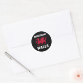 Wrexham Wales Flag Runder Aufkleber (Umschlag)