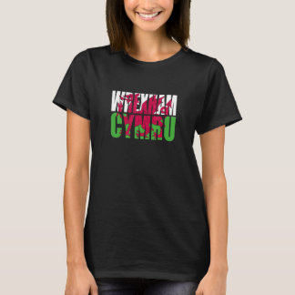 Wrexham Wales Flag Welsh Dragon Men Women Kids Fla T-Shirt