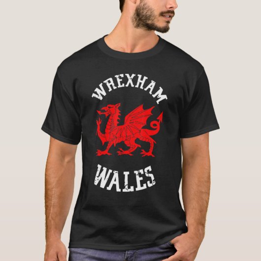 Wrexham Wales Retro Vintag T-Shirt (Vorderseite)