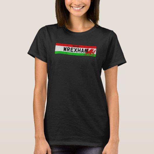 Wrexham Wales Retro Vintag T-Shirt (Vorderseite)