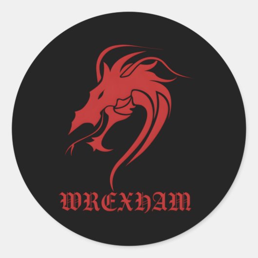 Wrexham Wales Welsh Wrexham Runder Aufkleber (Vorderseite)