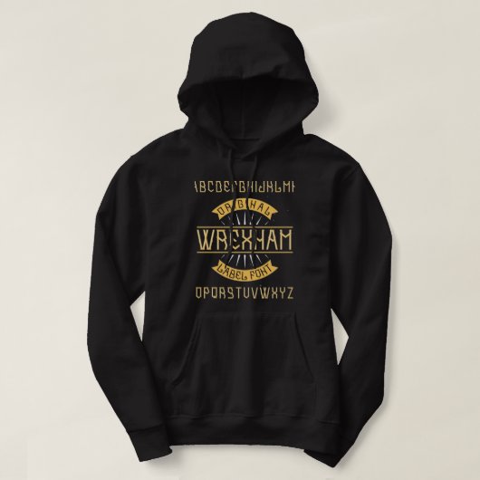 wrexham, wrexham afc, wales, wrexham football, cym hoodie (Design vorne)