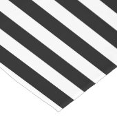 Wride Stripes Pattern schwarz + Ihr Backgr. Kurzer Tischläufer (Ecke)