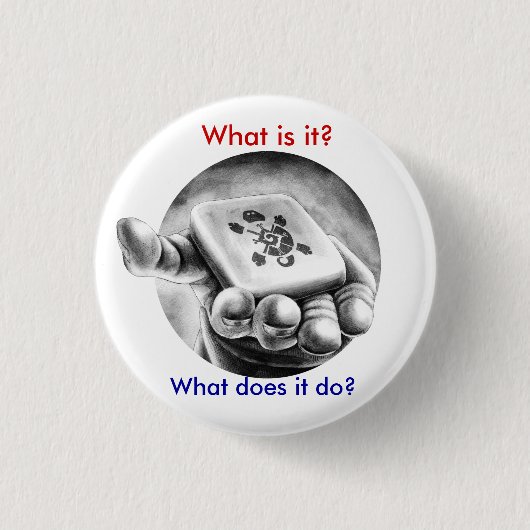 Wright auf Zeit-Büchern - mysteriöser Button (Vorderseite)