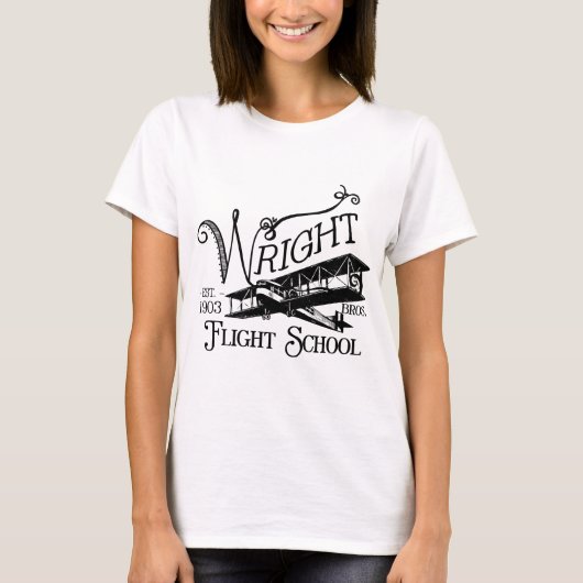 Wright Bros. Flug-Schule T-Shirt (Vorderseite)