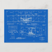 Wright Bros. "Flyer" Blueprint 1903 Postkarte (Vorderseite)