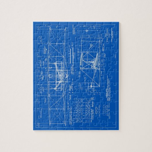 Wright Bros. "Flyer-" Plan 1903 Puzzle (Vertikal)