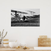 Wright Brothers Biplane on Launch Track 1909 Poster (Küche)