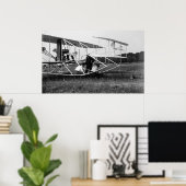 Wright Brothers Biplane on Launch Track 1909 Poster (Heimbüro)